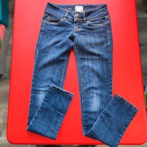 Seduction Victoria jeans straight leg blue women's size 0 / 33